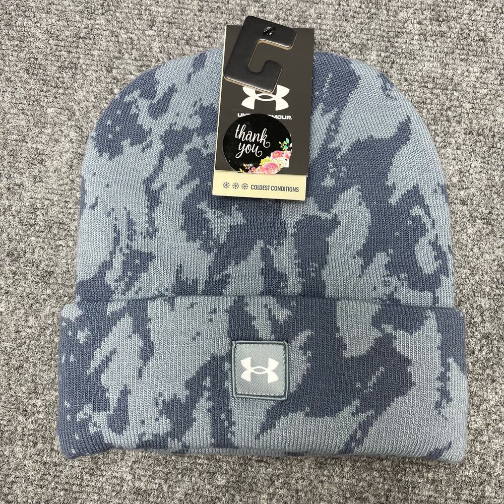 Under Armour Mens Halftime Novely Cuff Beanie Hat Gravel Gray